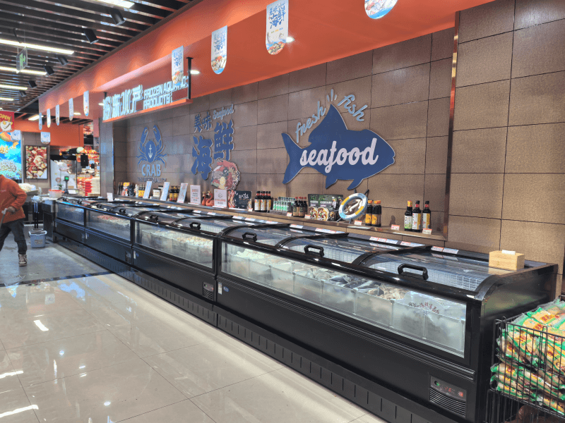 glass door freezer